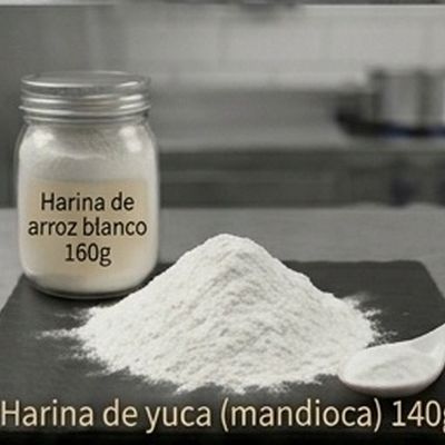 Harina de arroz blanco